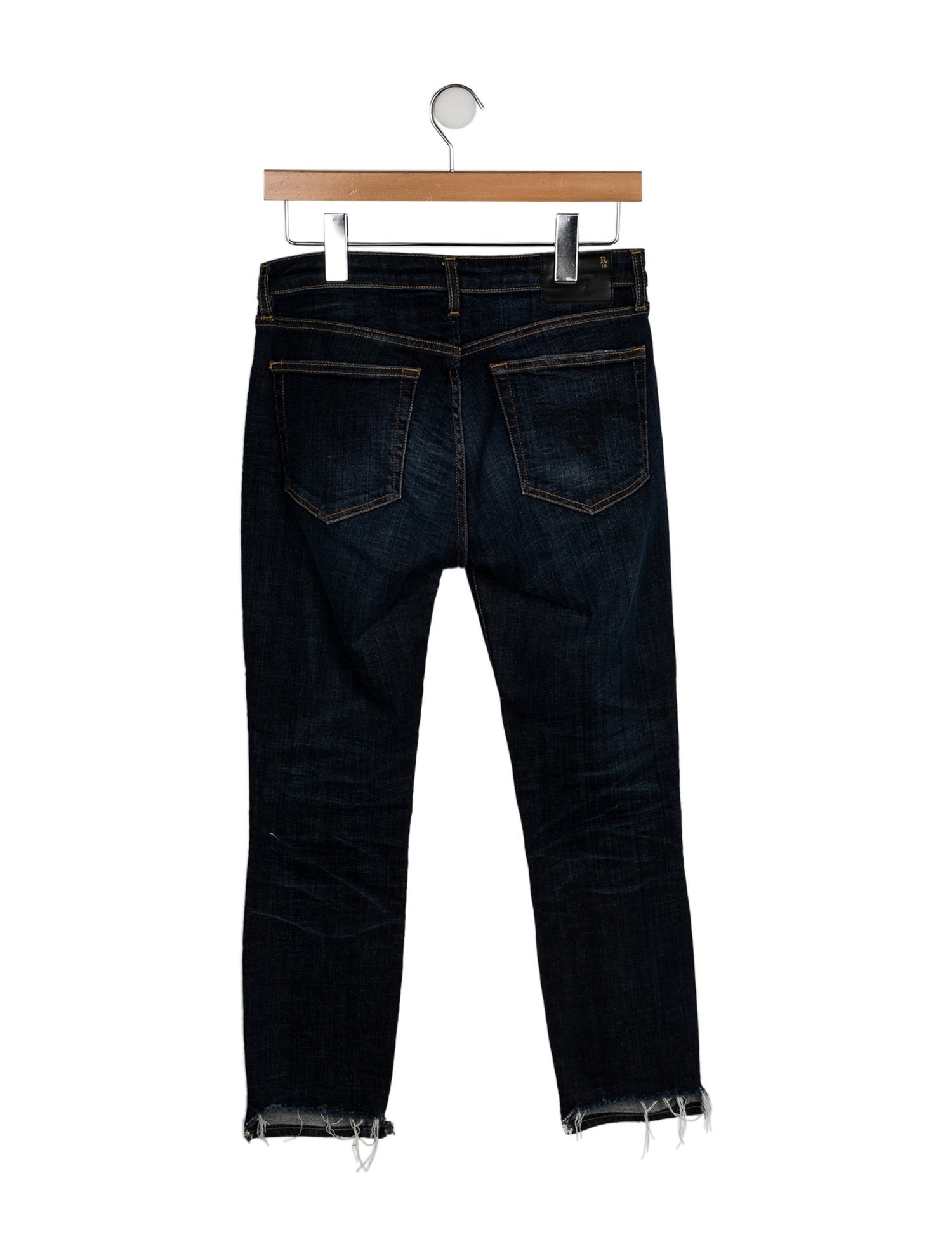 R13 Mid-Rise Straight Leg Jeans